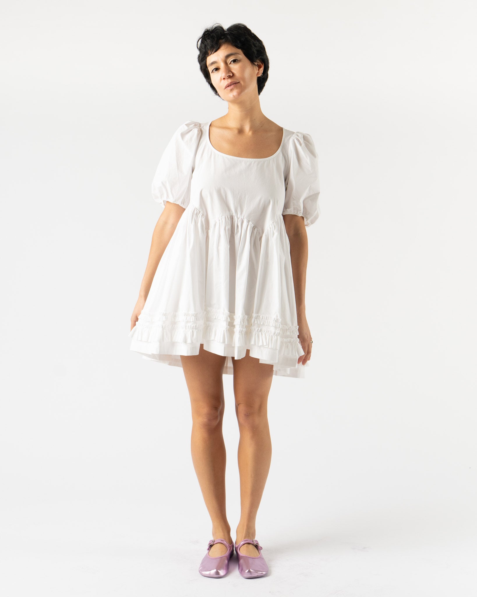 Sandy Liang Kewpie Dress in White