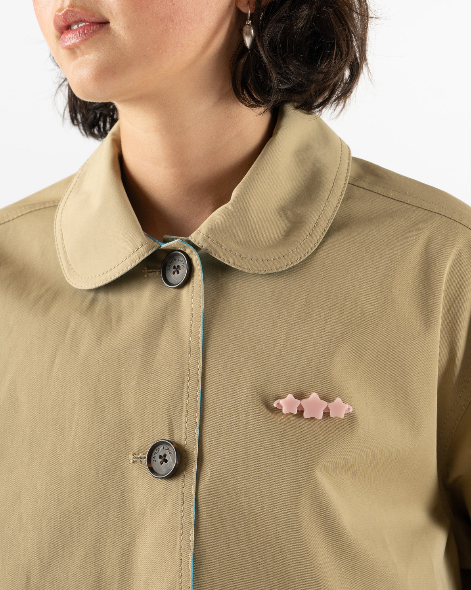 Sandy Liang Romaine Barn Jacket in Sand