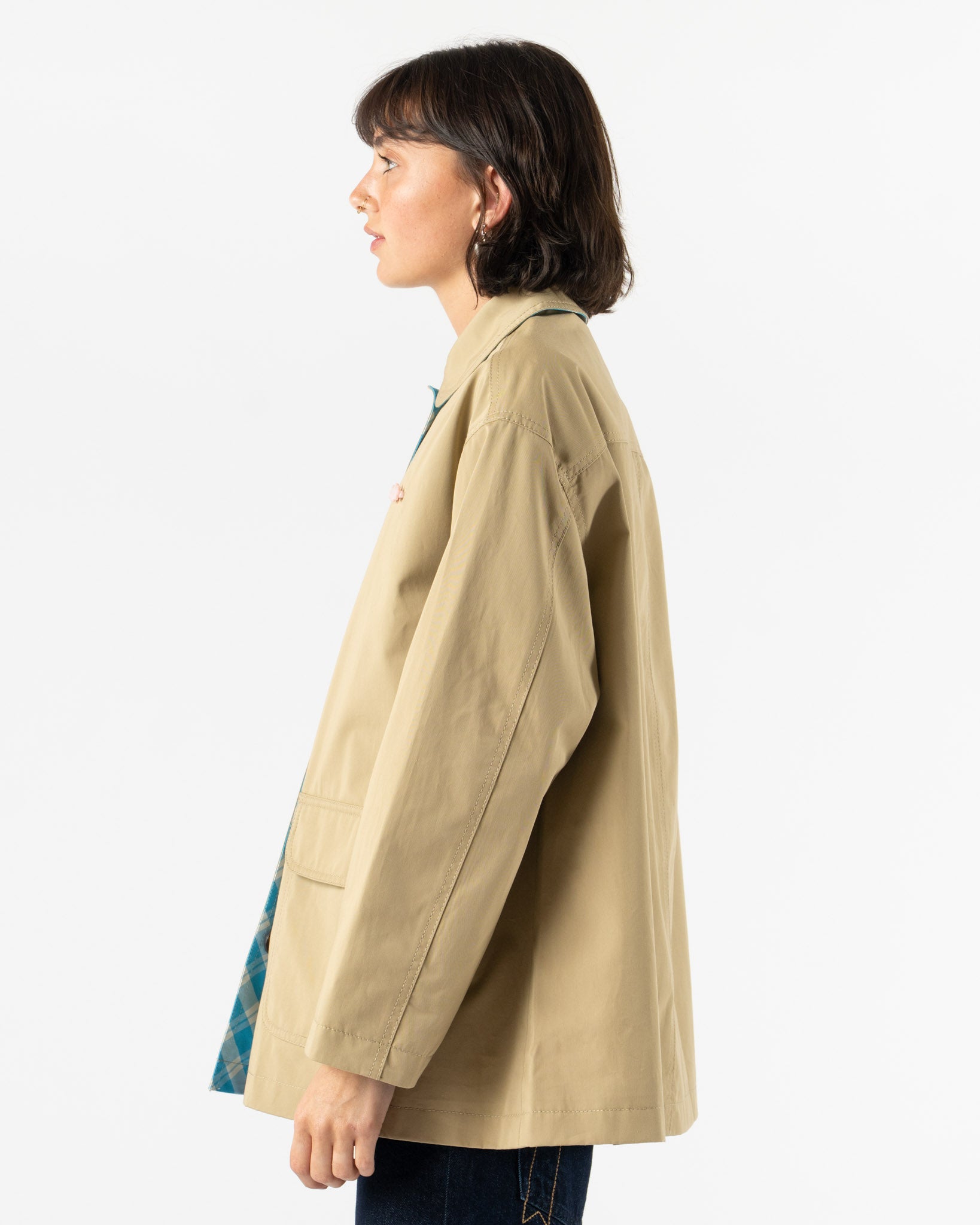 Sandy Liang Romaine Barn Jacket in Sand