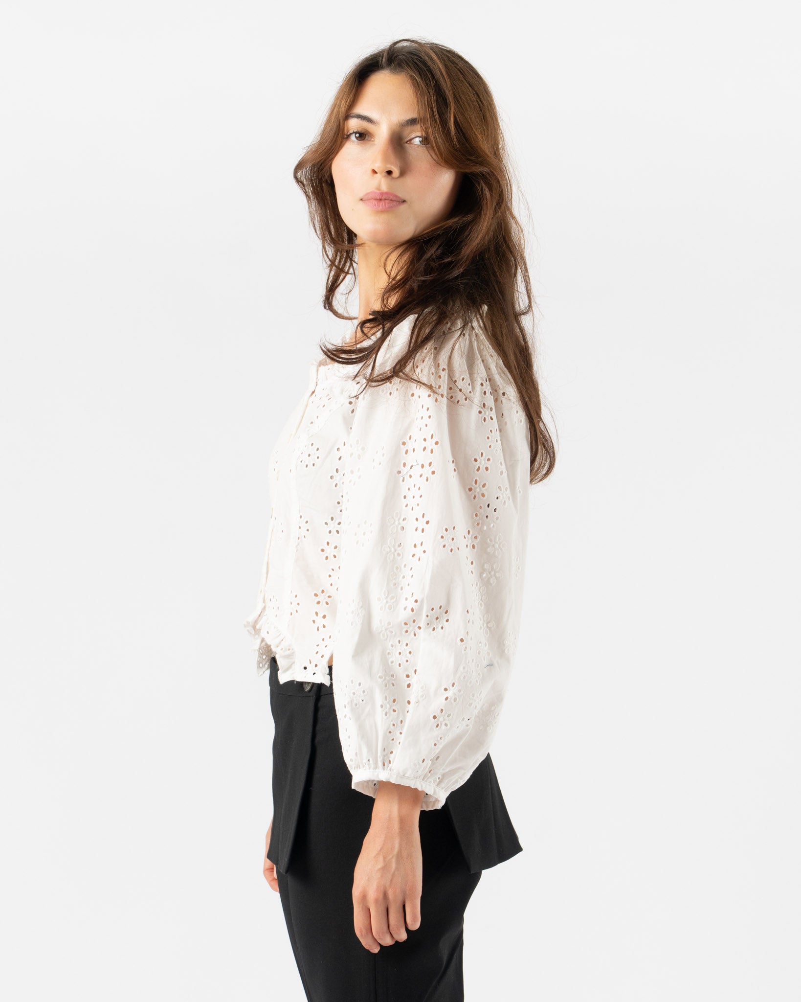Sandy Liang Palisade Top in White