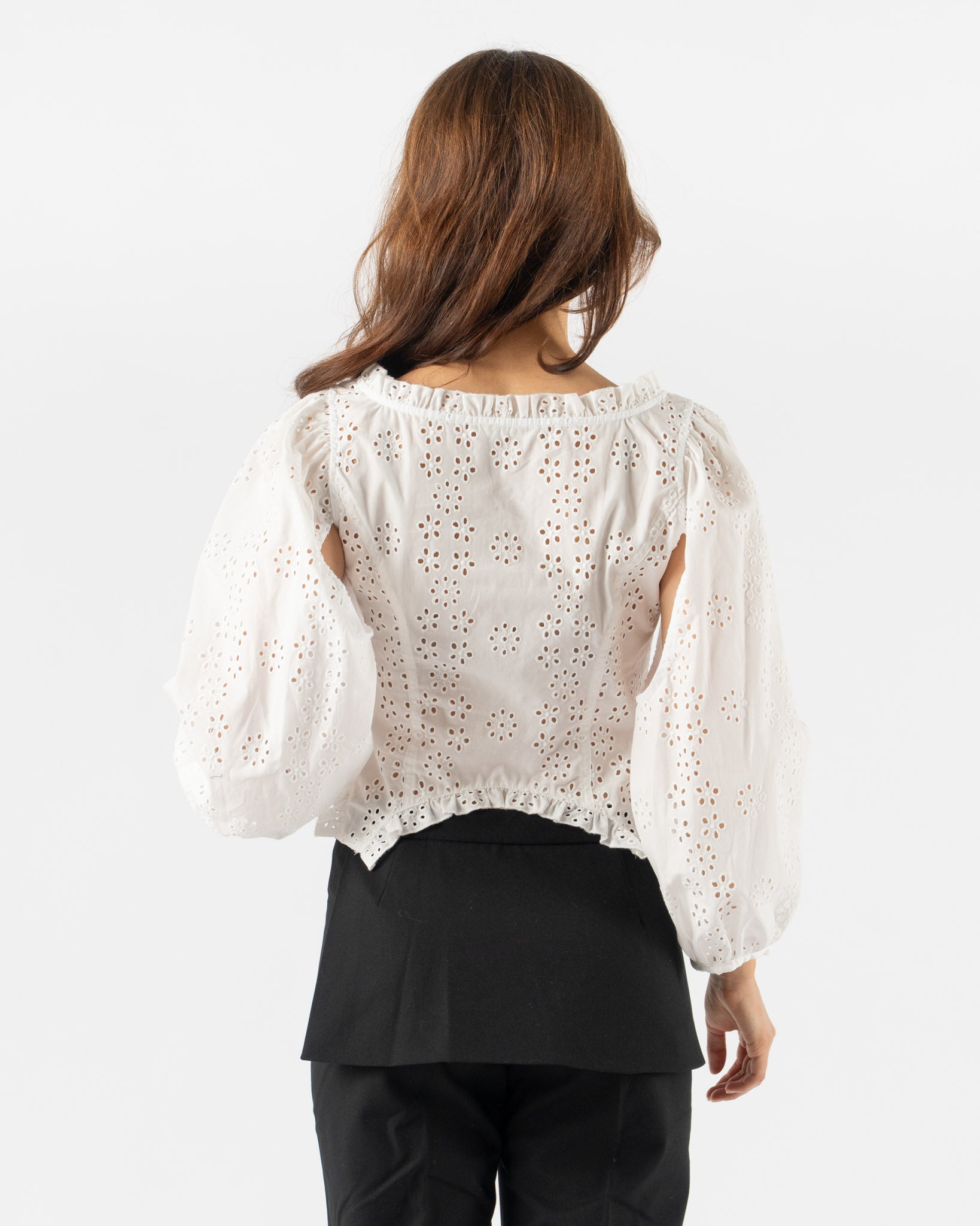 Sandy Liang Palisade Top in White