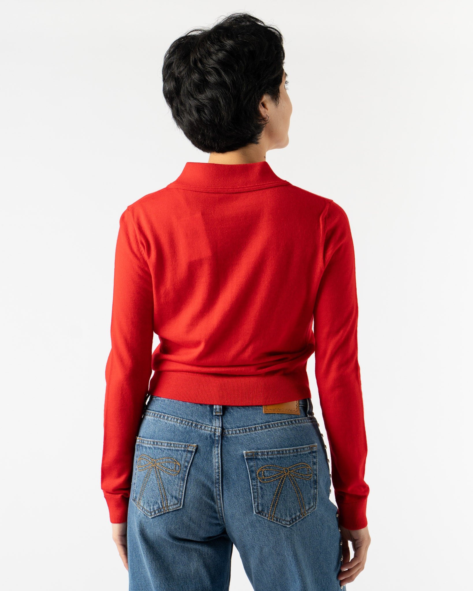 Sandy Liang Summers Cardigan in Red