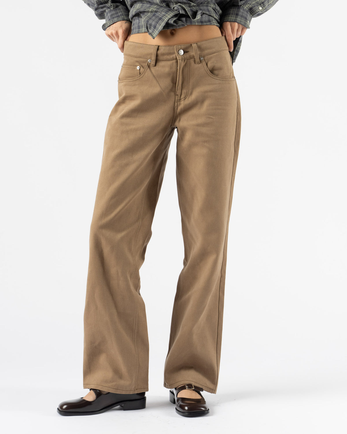 Sandy Liang Taro Jeans in Brown