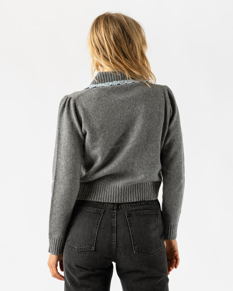 Sandy Liang Roche Cardigan in Charcoal