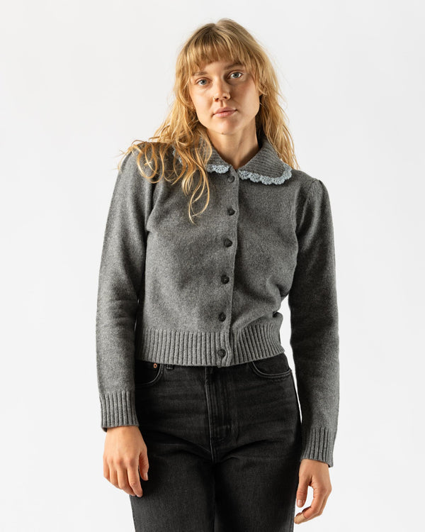 Sandy Liang Roche Cardigan in Charcoal