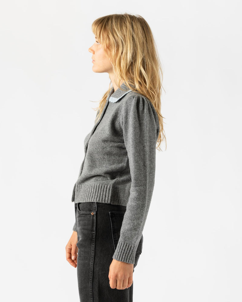 Sandy Liang Roche Cardigan in Charcoal