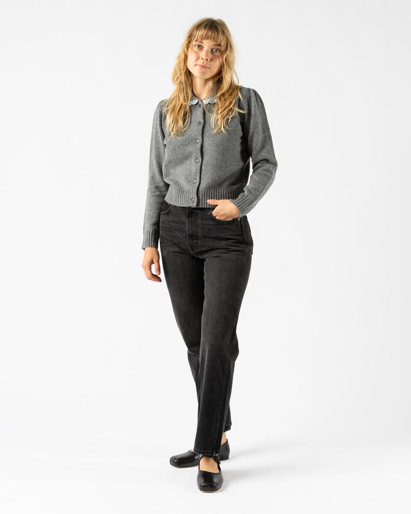 Sandy Liang Roche Cardigan in Charcoal