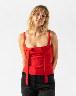 Sandy Liang Teacup Tank in Red