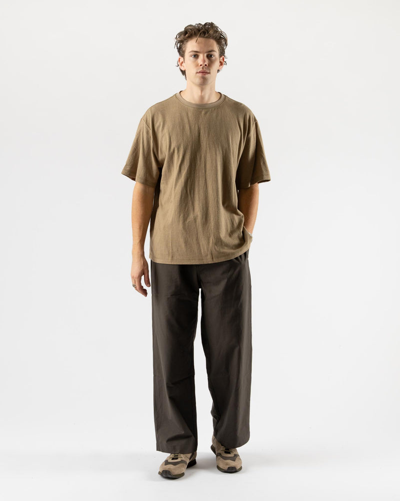 Satta Flatlock Tee in Light Olive