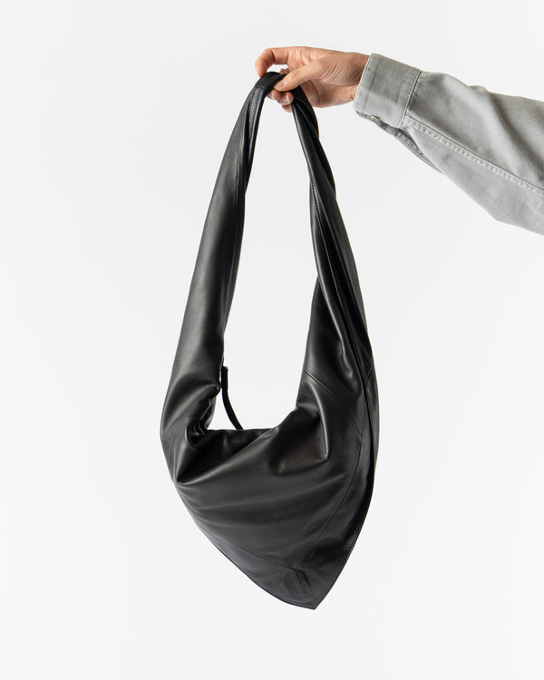Lemaire Scarf Bag in Black/Dark Chocolate