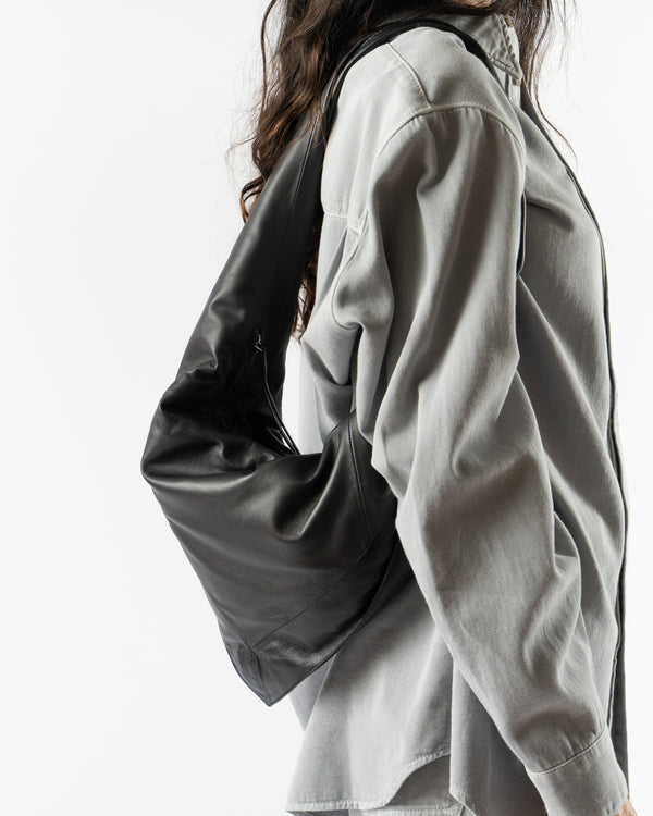 Lemaire Scarf Bag in Black/Dark Chocolate