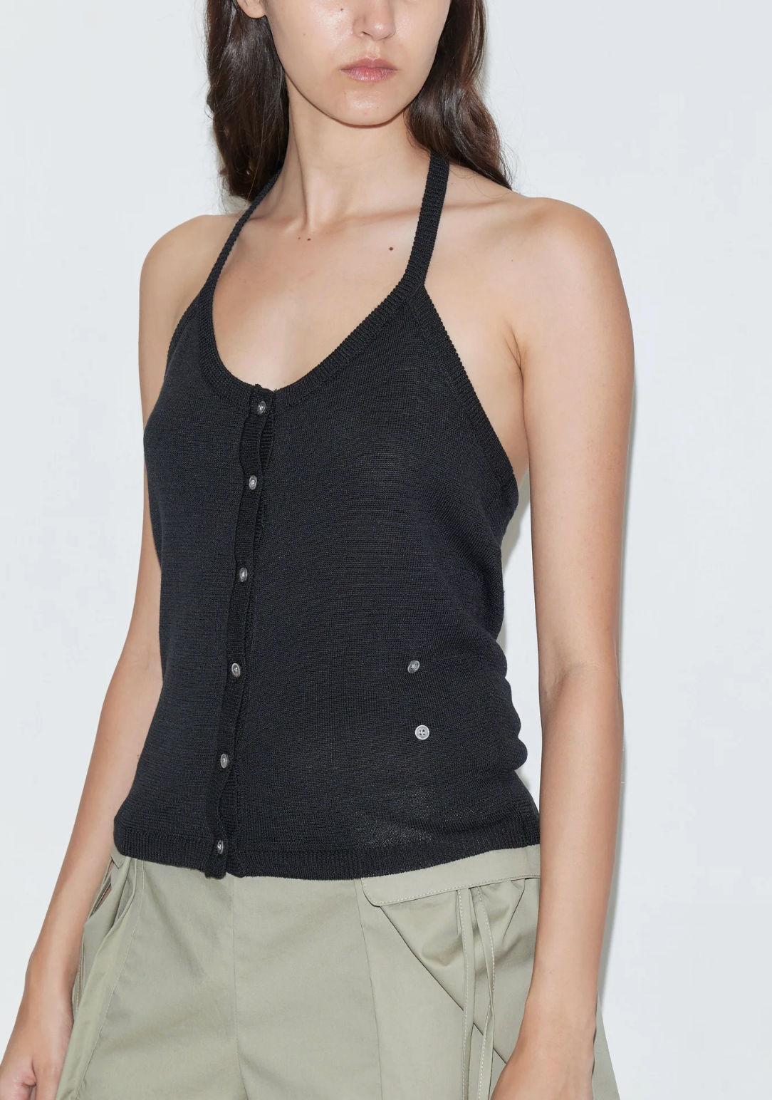 Deiji Studios Cross Top in Black