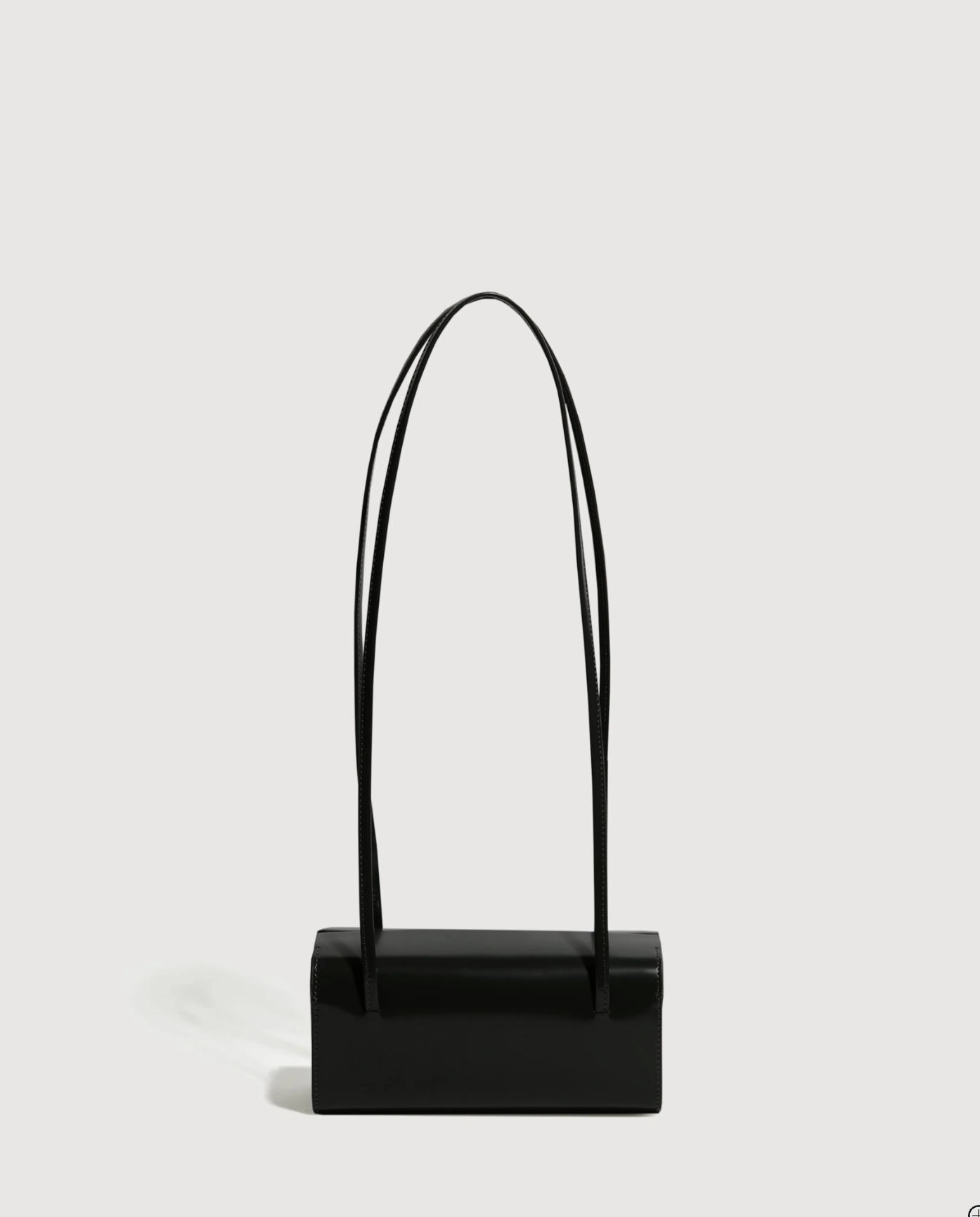 FANE Mie Spazzolato Leather Bag in Noir
