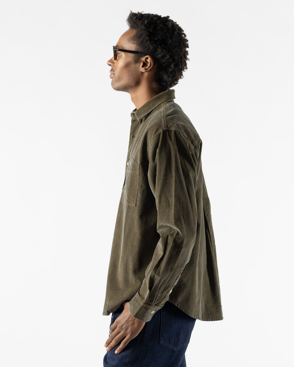 Cafe Mountain Seersucker Cord Workers Shirt