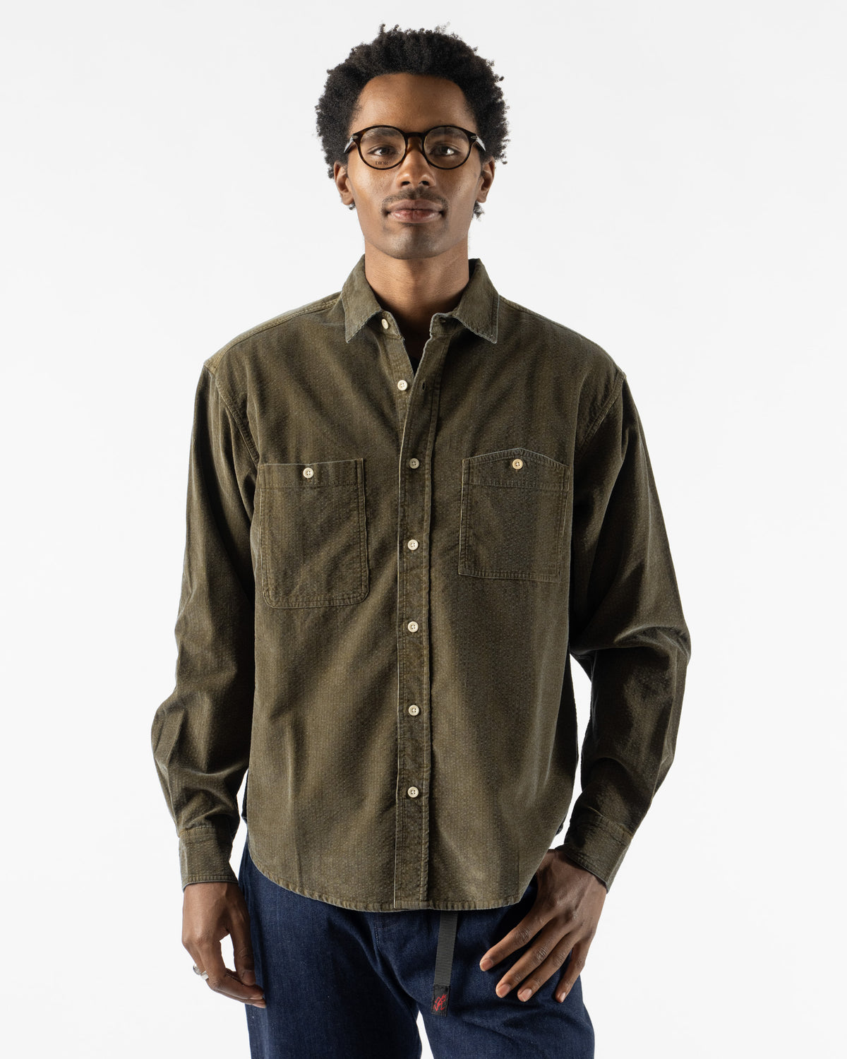 Cafe Mountain Seersucker Cord Workers Shirt