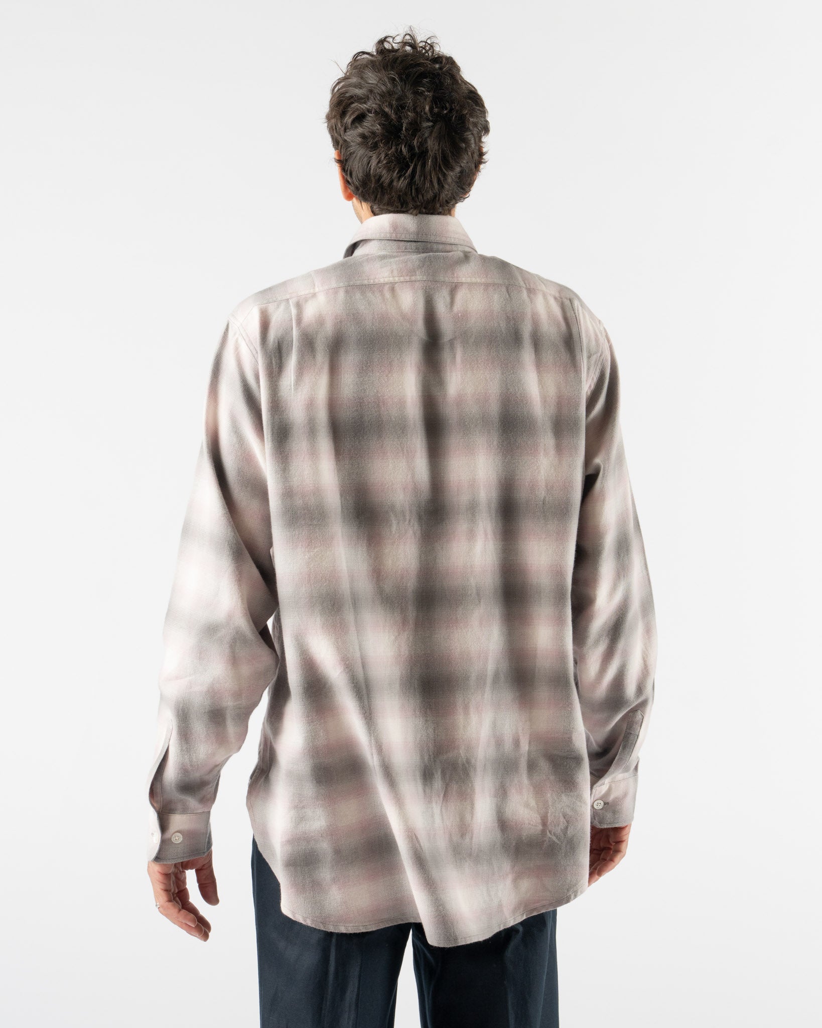 Aaron Levine Shadow Flannel in Flamingo