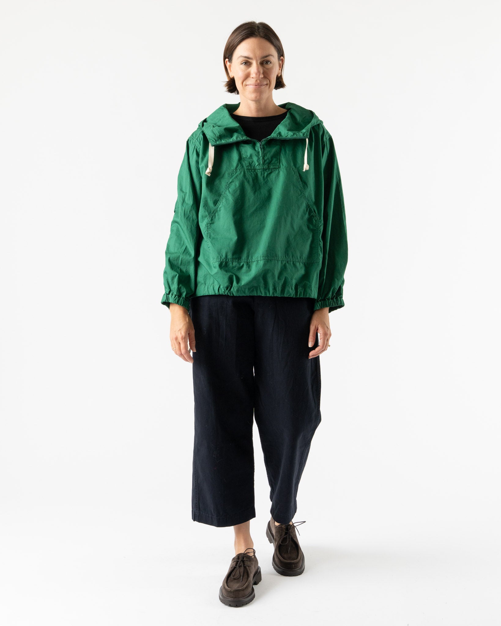 Beams Boy Side Button Anorak Blouson in Green