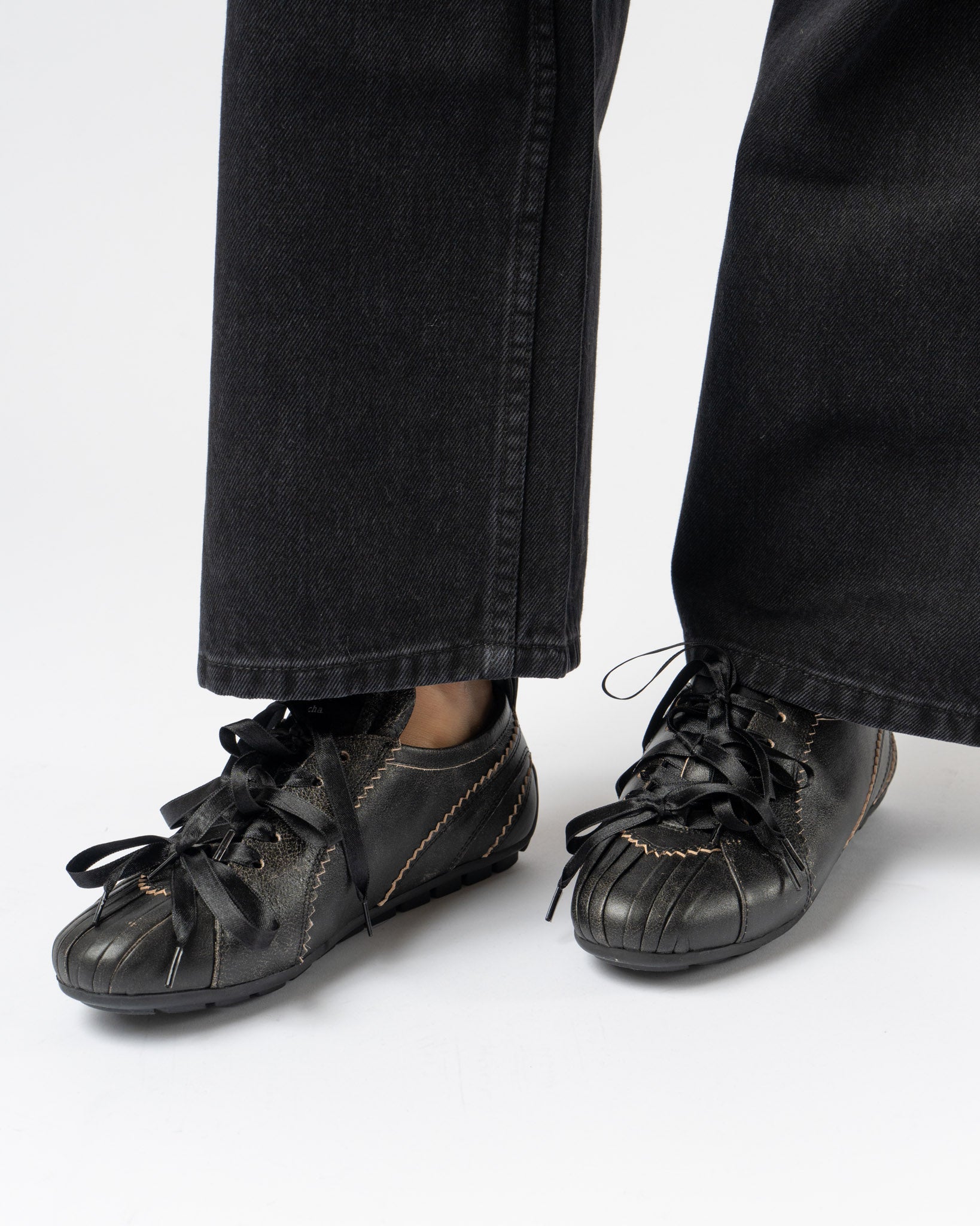 Simone Rocha Ballerina Grip Trainer Shoe in Dark Brown