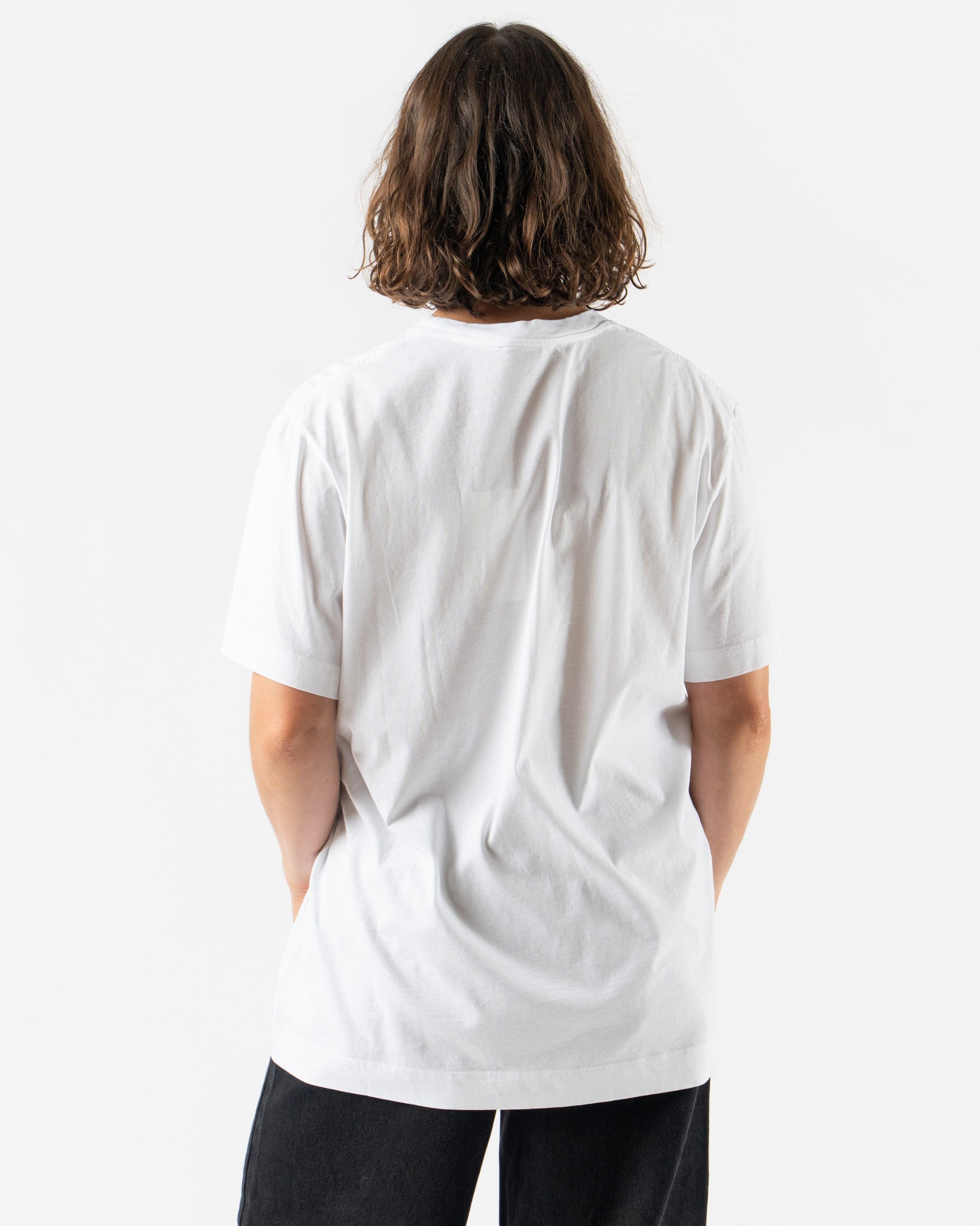 Simone Rocha Ribbon Bow Tail Print T-Shirt in White/Pink