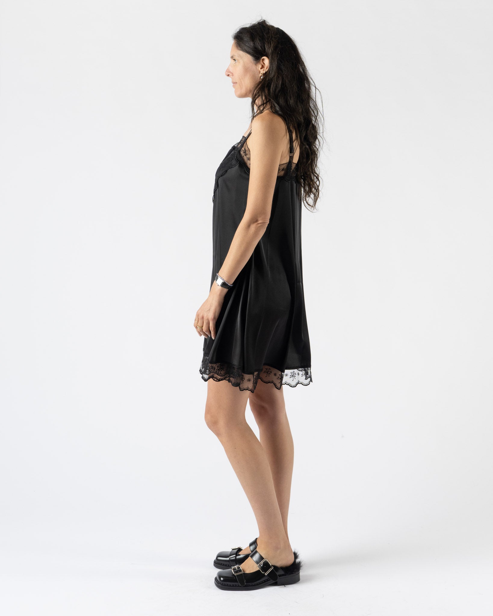 Simone Rocha Mini Square Neck Lace Trim Dress