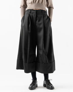 Simone Rocha Sculpted Wide Leg Trousers in Charcoal