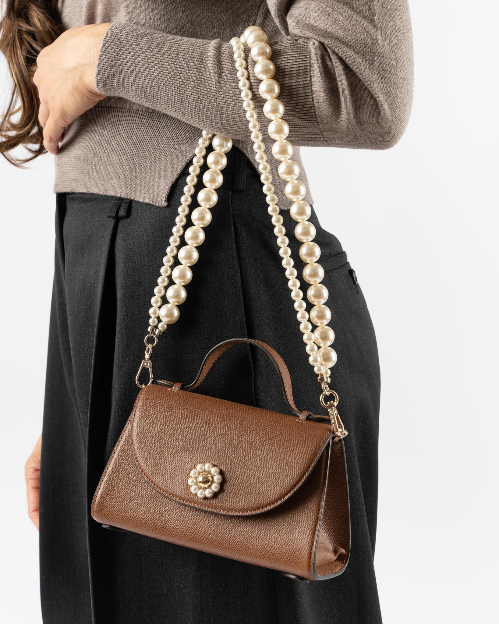 Simone Rocha Pochette Valentine Bag with Pearl Crossbody