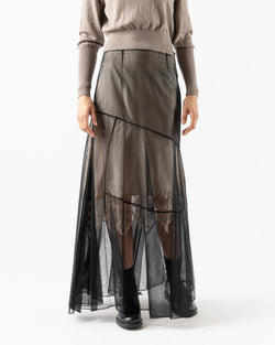 Simone Rocha Sheer Bias Skirt in Black