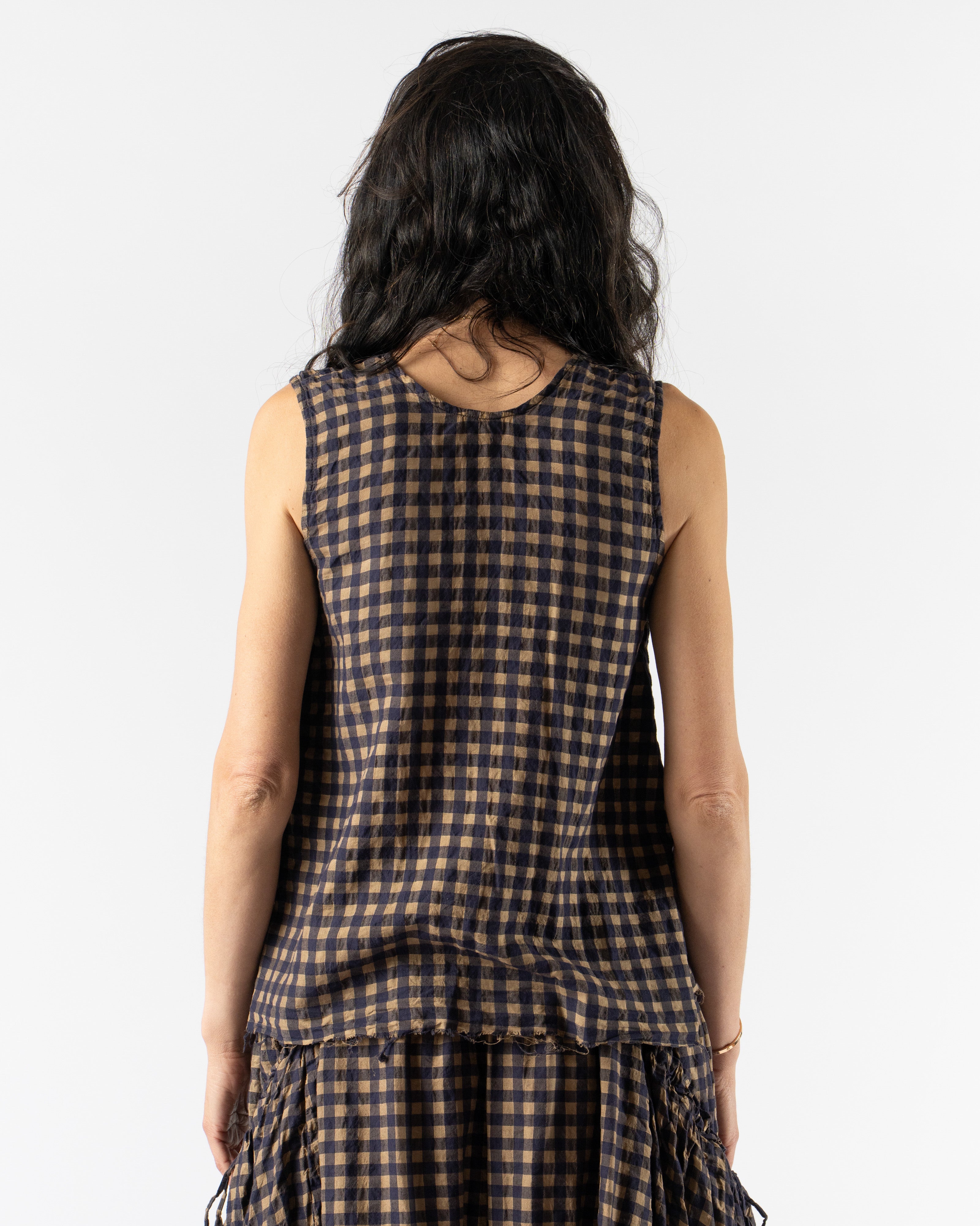 Quitan Sleeveless Top in Tea Deep Navy