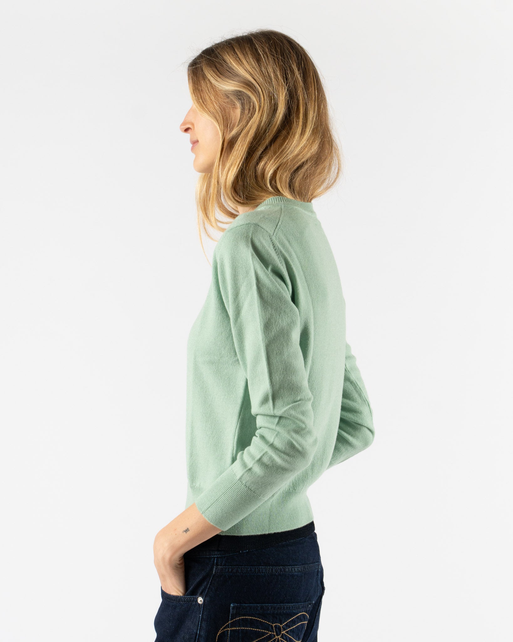 &Daughter Slim V-Neck in Mint