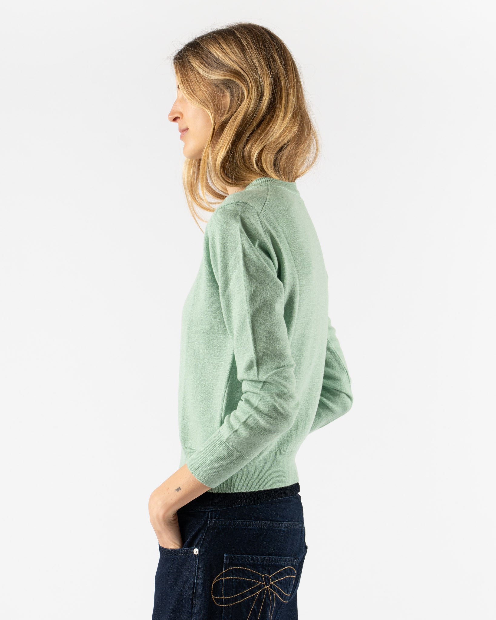 &Daughter Slim V-Neck in Mint