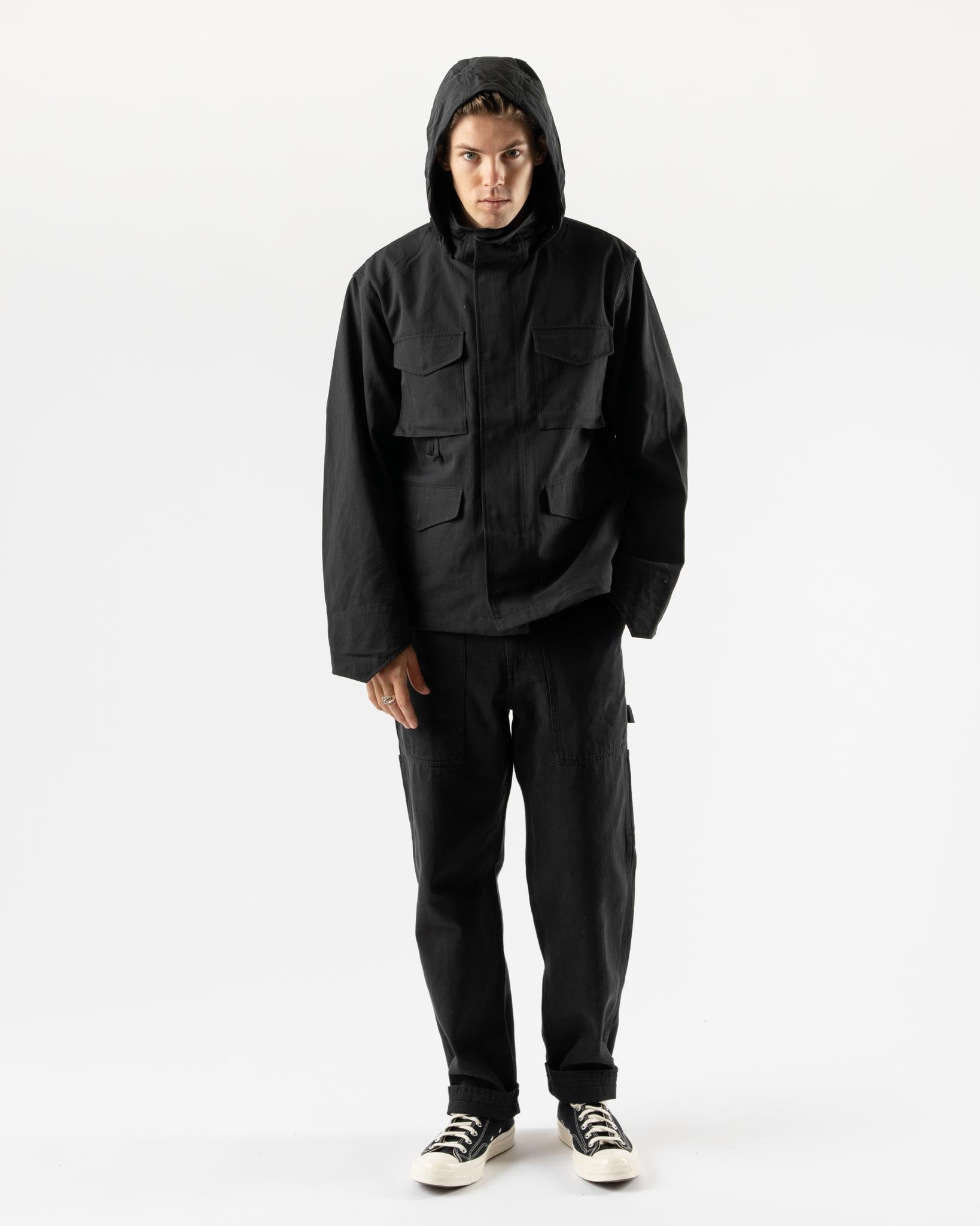 Snow Peak TAKIBI Ripstop Field Jacket in Black Curated at