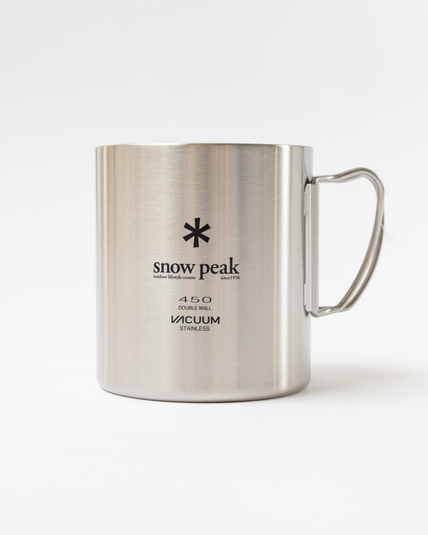 Snow Peak Stainless Double Wall 450 Mug in Silver