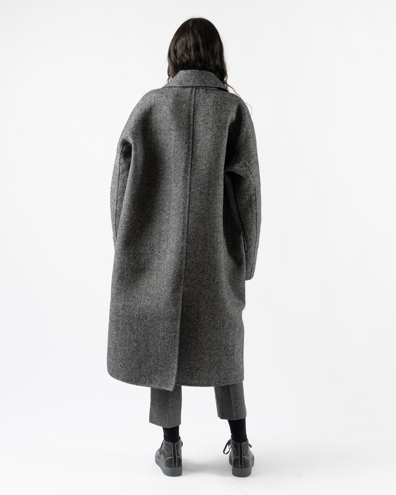 Sofie D'Hoore Coyote Coat in Woven Charcoal