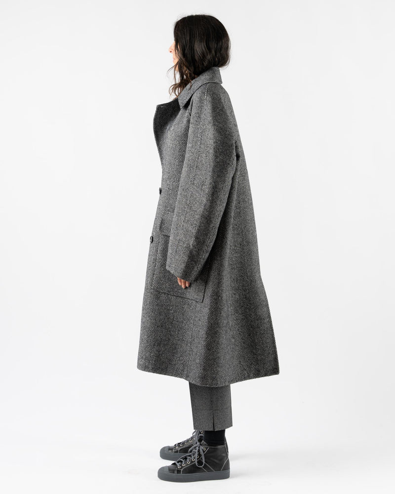 Sofie D'Hoore Coyote Coat in Woven Charcoal