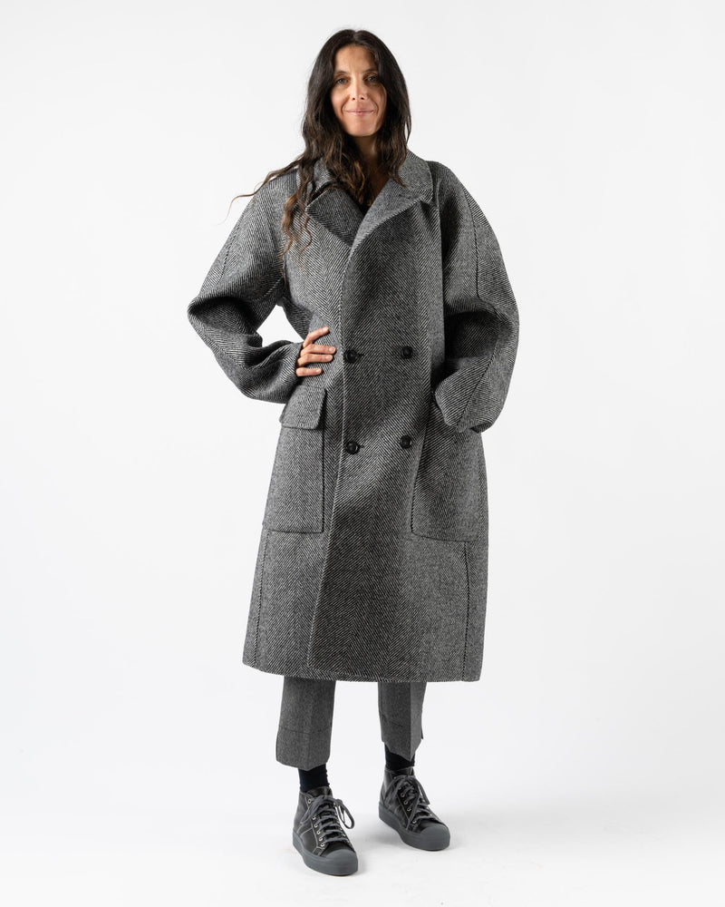 Sofie D'Hoore Coyote Coat in Woven Charcoal