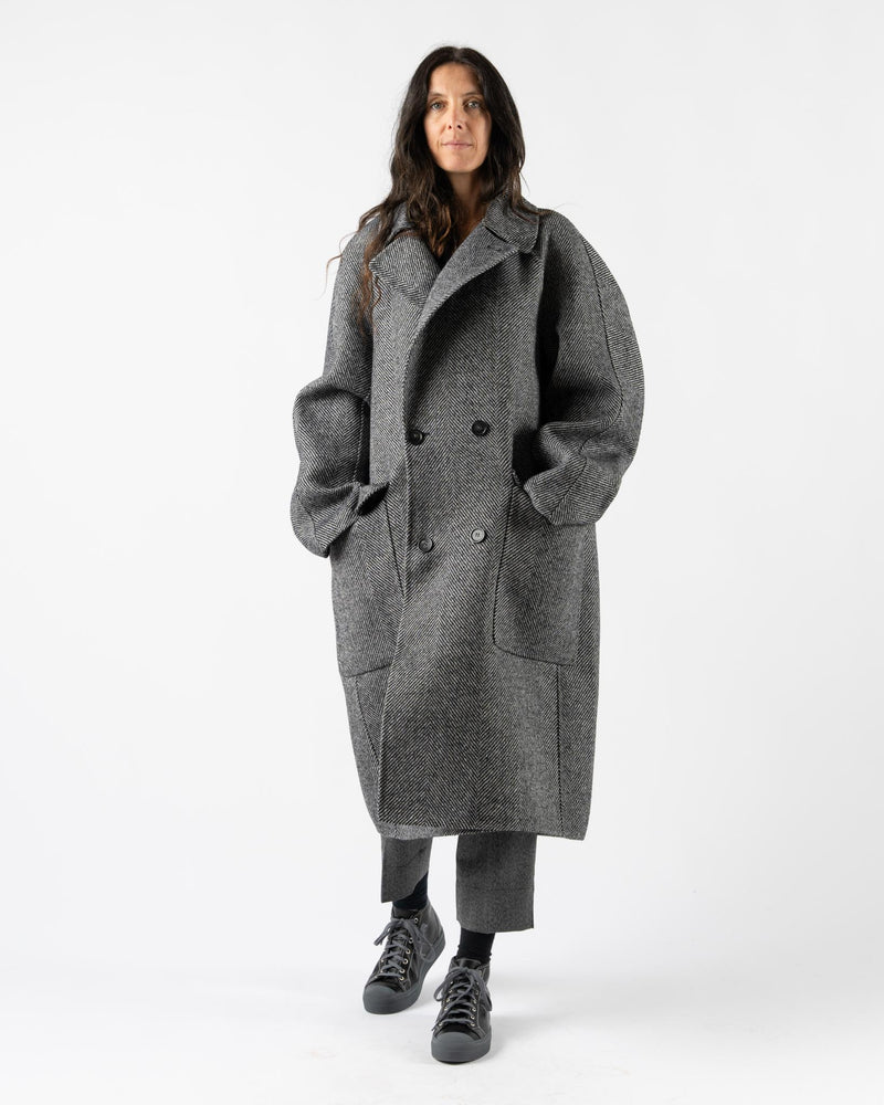 Sofie D'Hoore Coyote Coat in Woven Charcoal