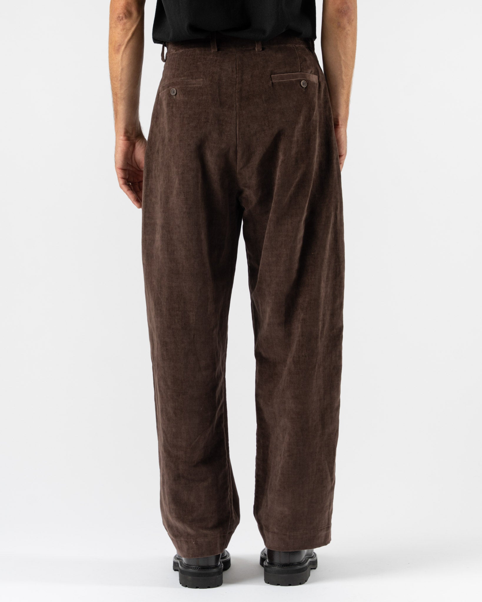 Colbo Suit Pants in Dark Purple Velvet