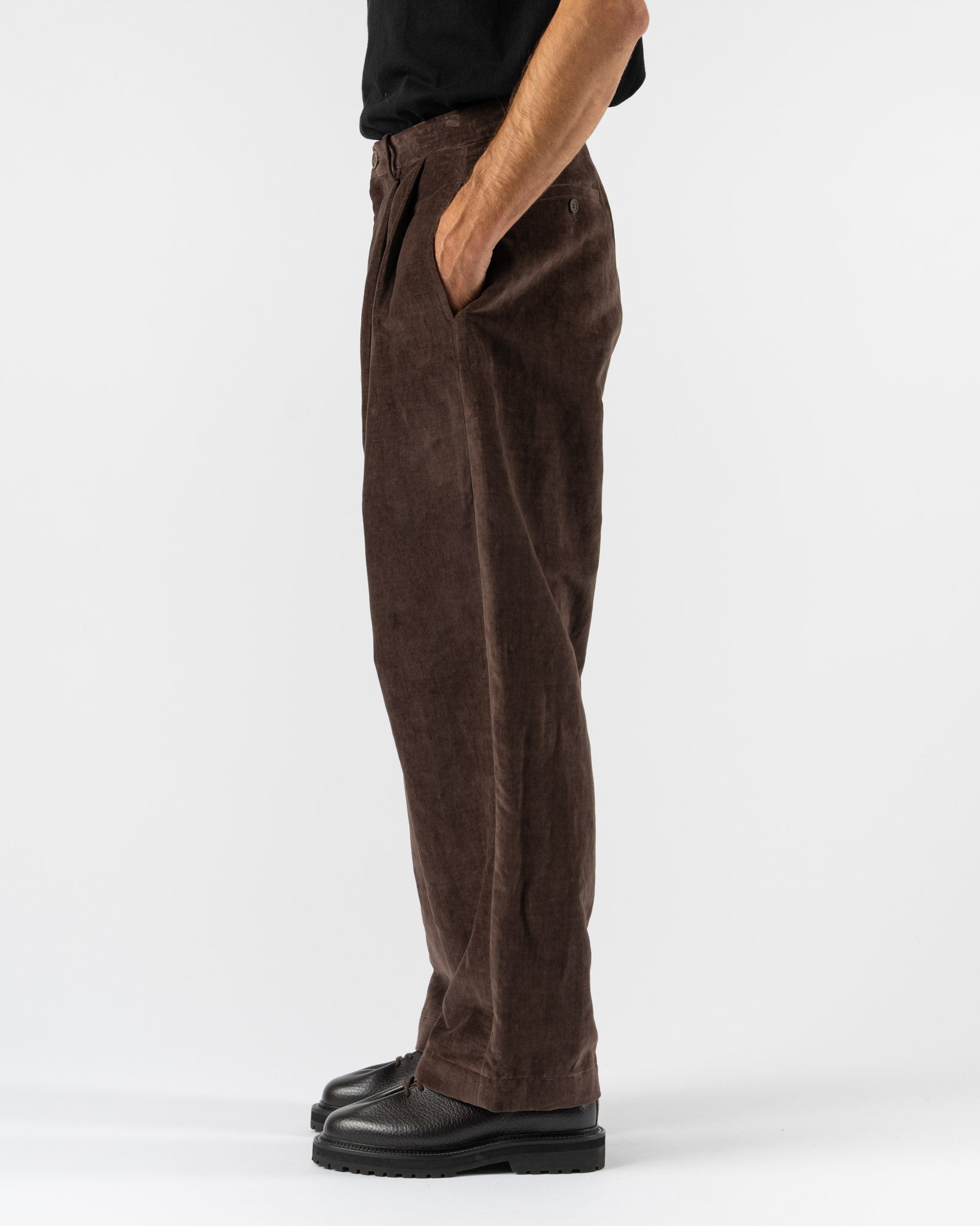 Colbo Suit Pants in Dark Purple Velvet