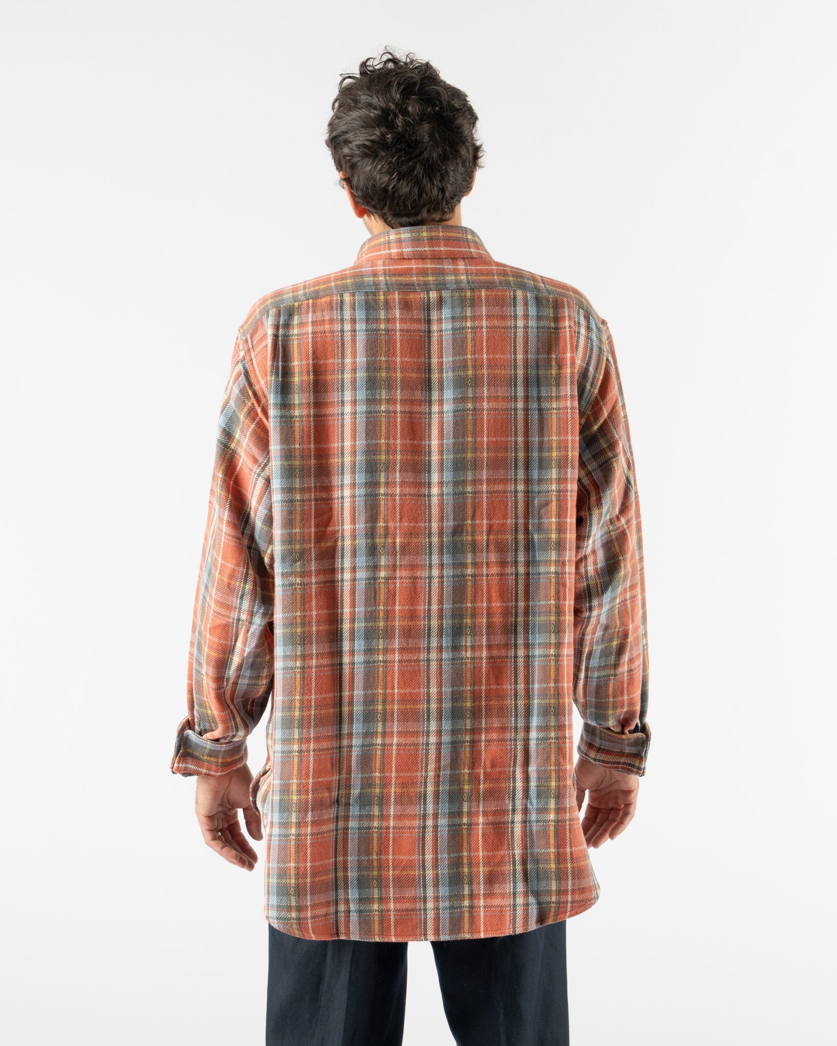 Aaron Levine Sunburn Flannel in Brick Multi