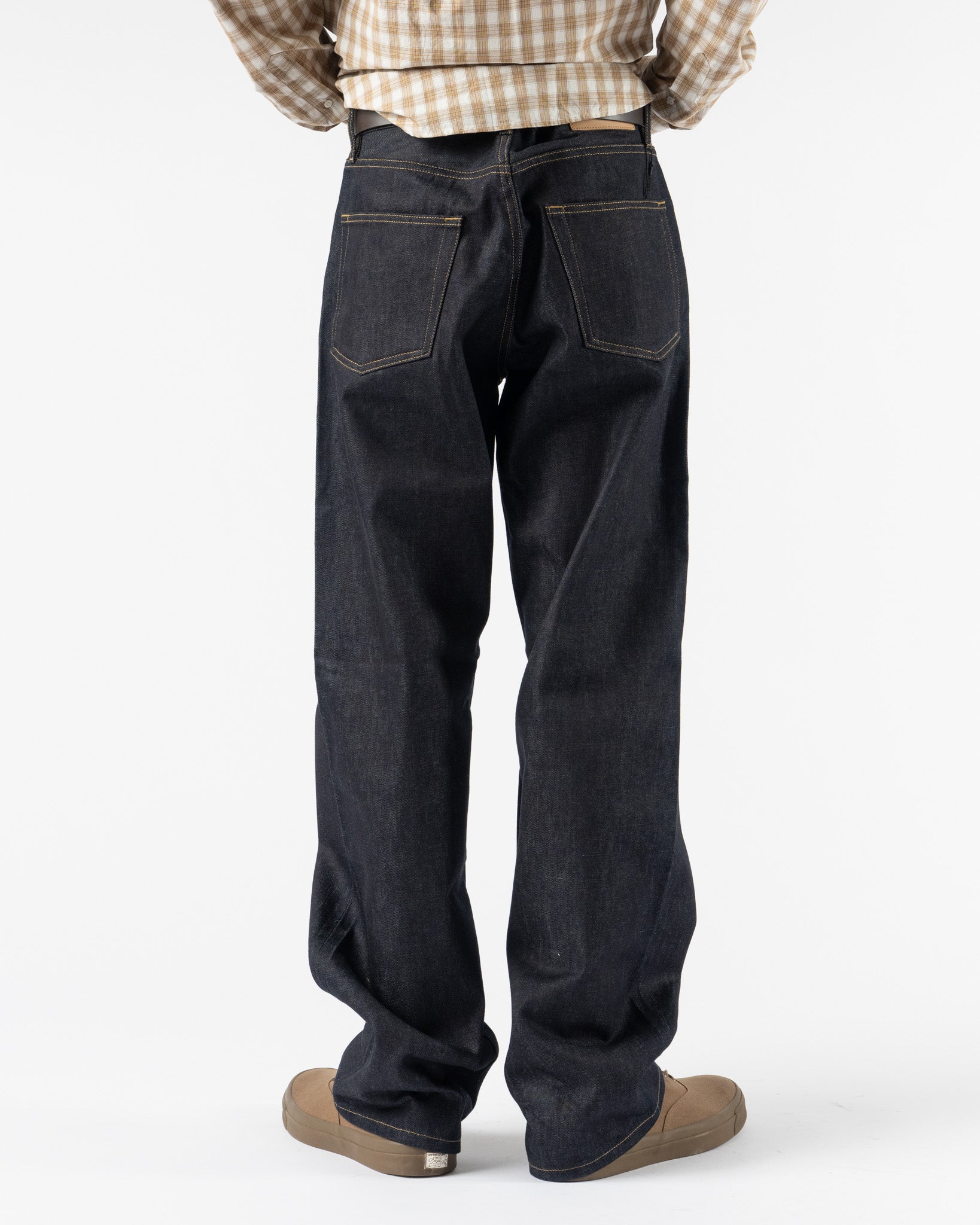 Sunflower Loose Raw Selvedge Jeans in Raw Indigo