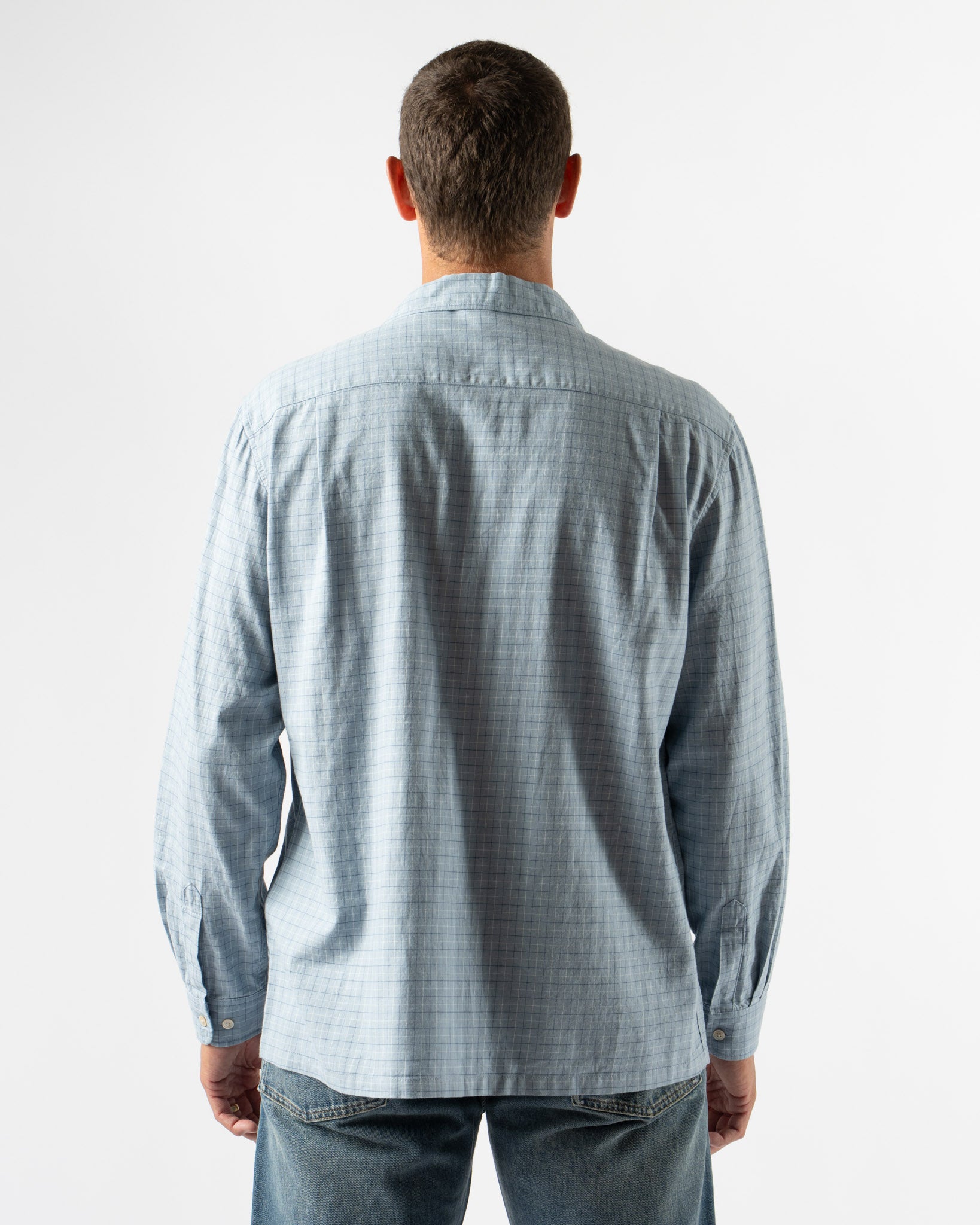 Sunflower Pocket Shirt in Blue Check
