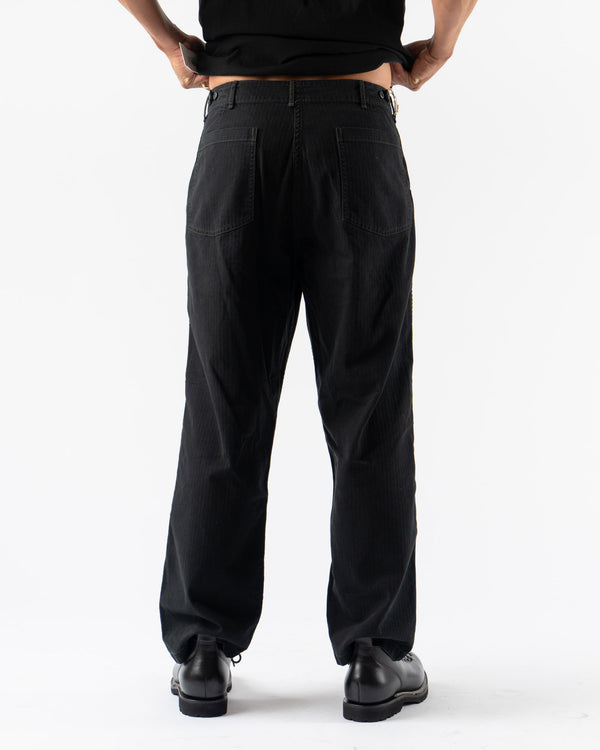 orSlow Herringbone Twill Summer Fatigue Pants in Black