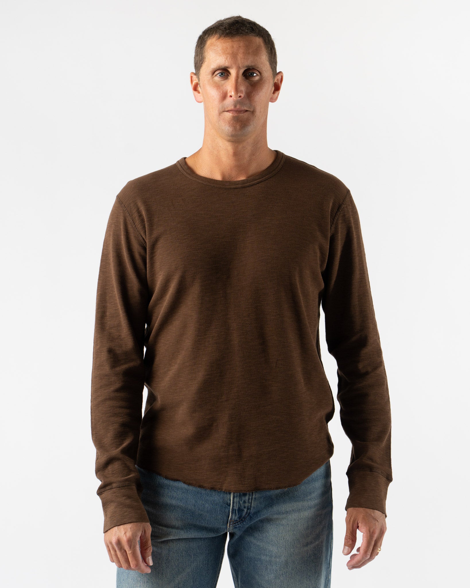 Sunflower Waffle Tee LS in Brown