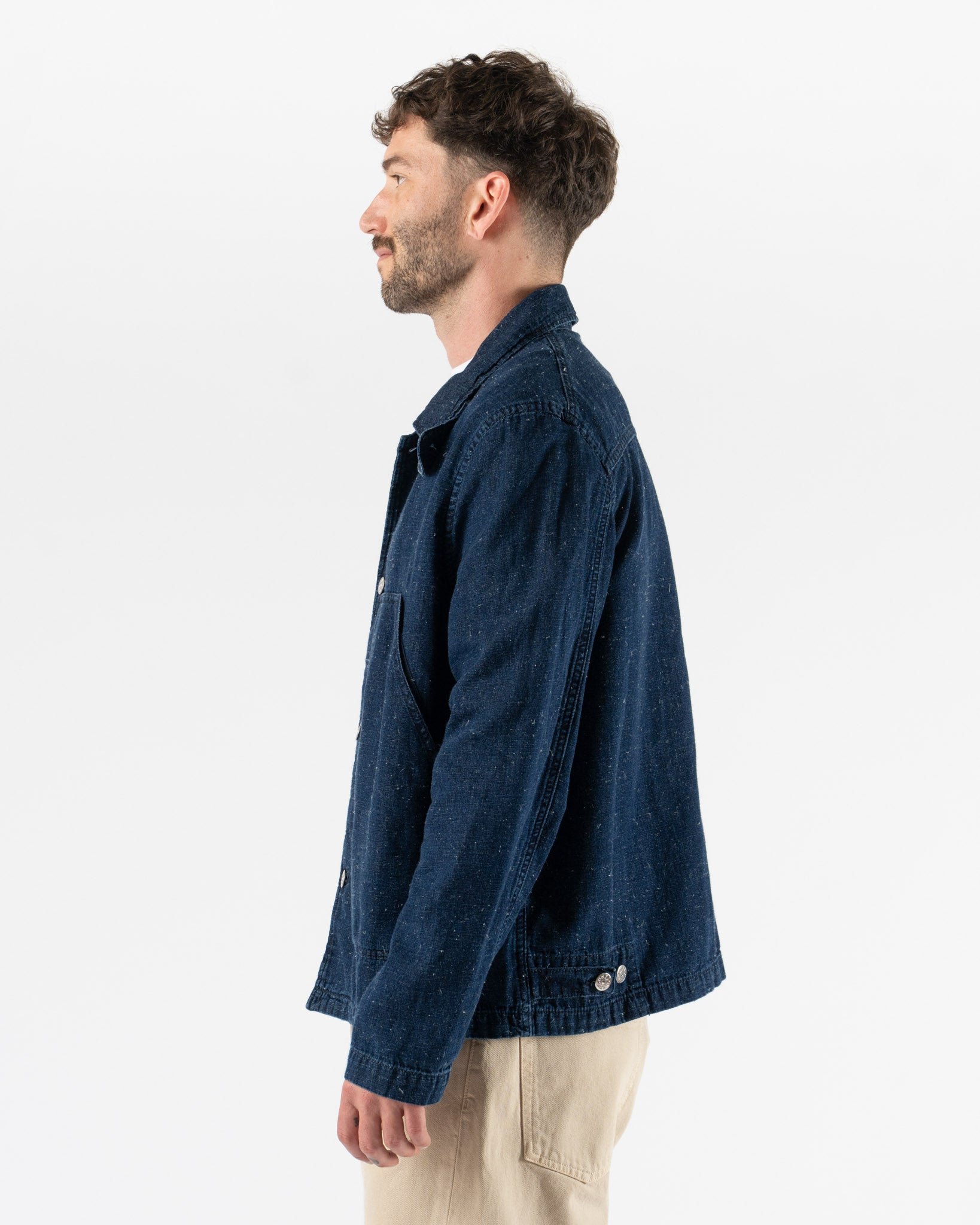 Sunflower Labour Jacket in Indigo Hemp