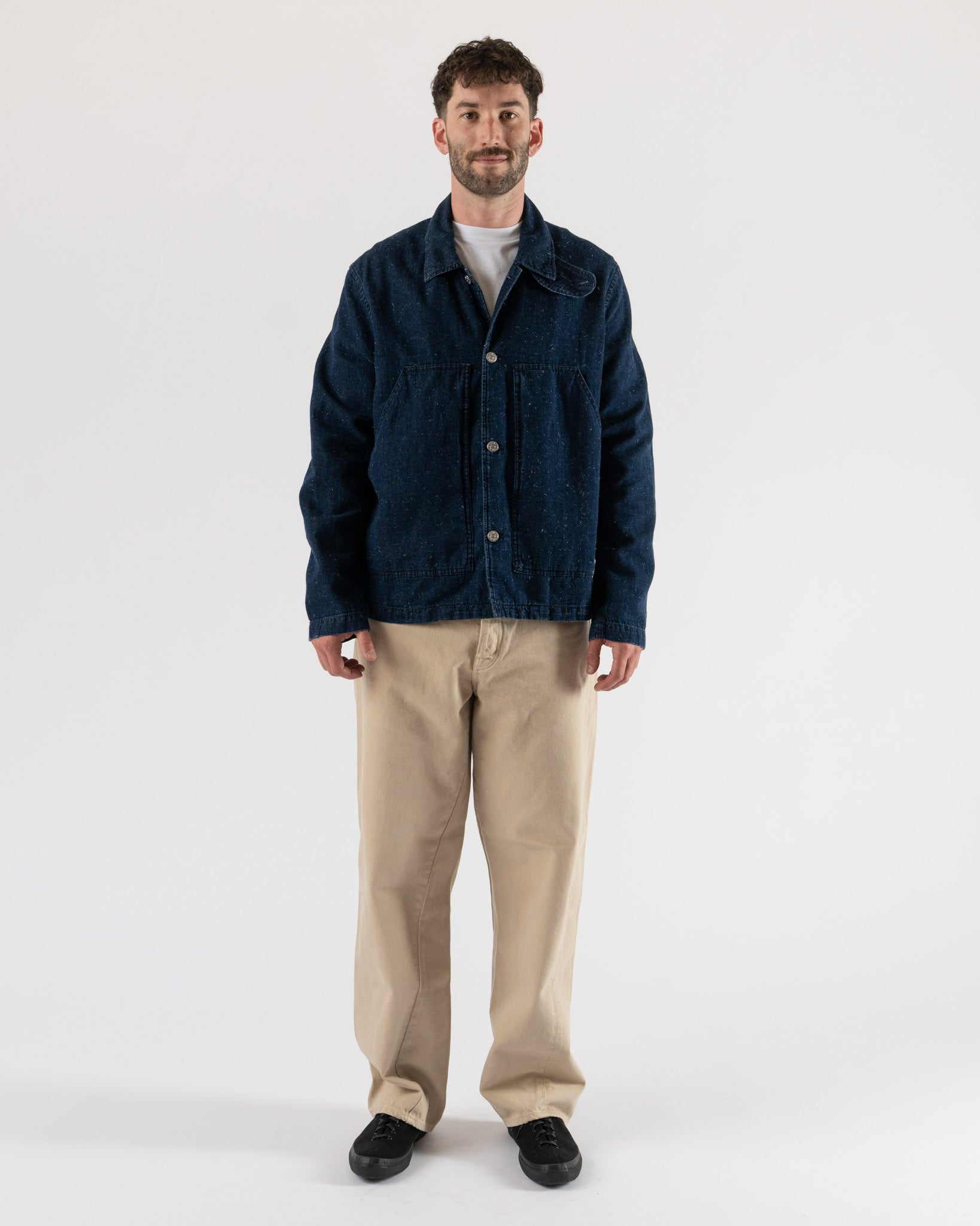 Sunflower Labour Jacket in Indigo Hemp