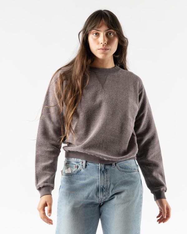 Sunray Spirit Hina Crew Neck Sweatshirt in Pigment Dye Raisin