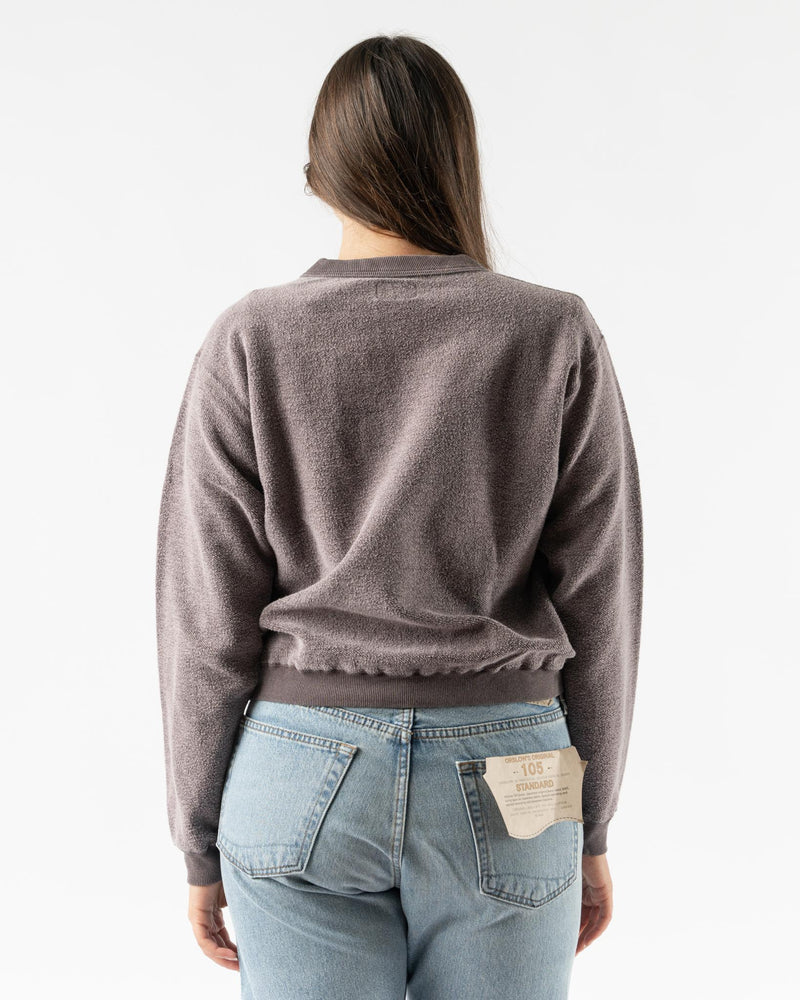 Sunray Spirit Hina Crew Neck Sweatshirt in Pigment Dye Raisin