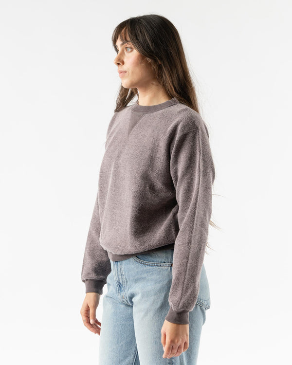 Sunray Spirit Hina Crew Neck Sweatshirt in Pigment Dye Raisin