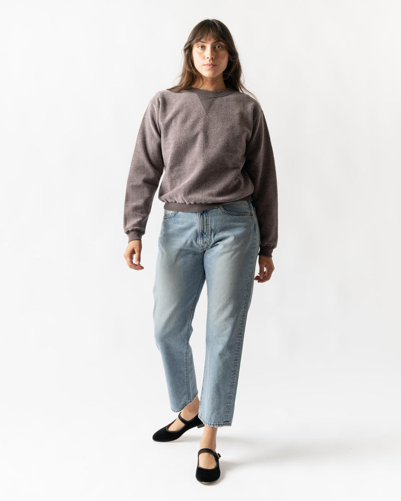 Sunray Spirit Hina Crew Neck Sweatshirt in Pigment Dye Raisin