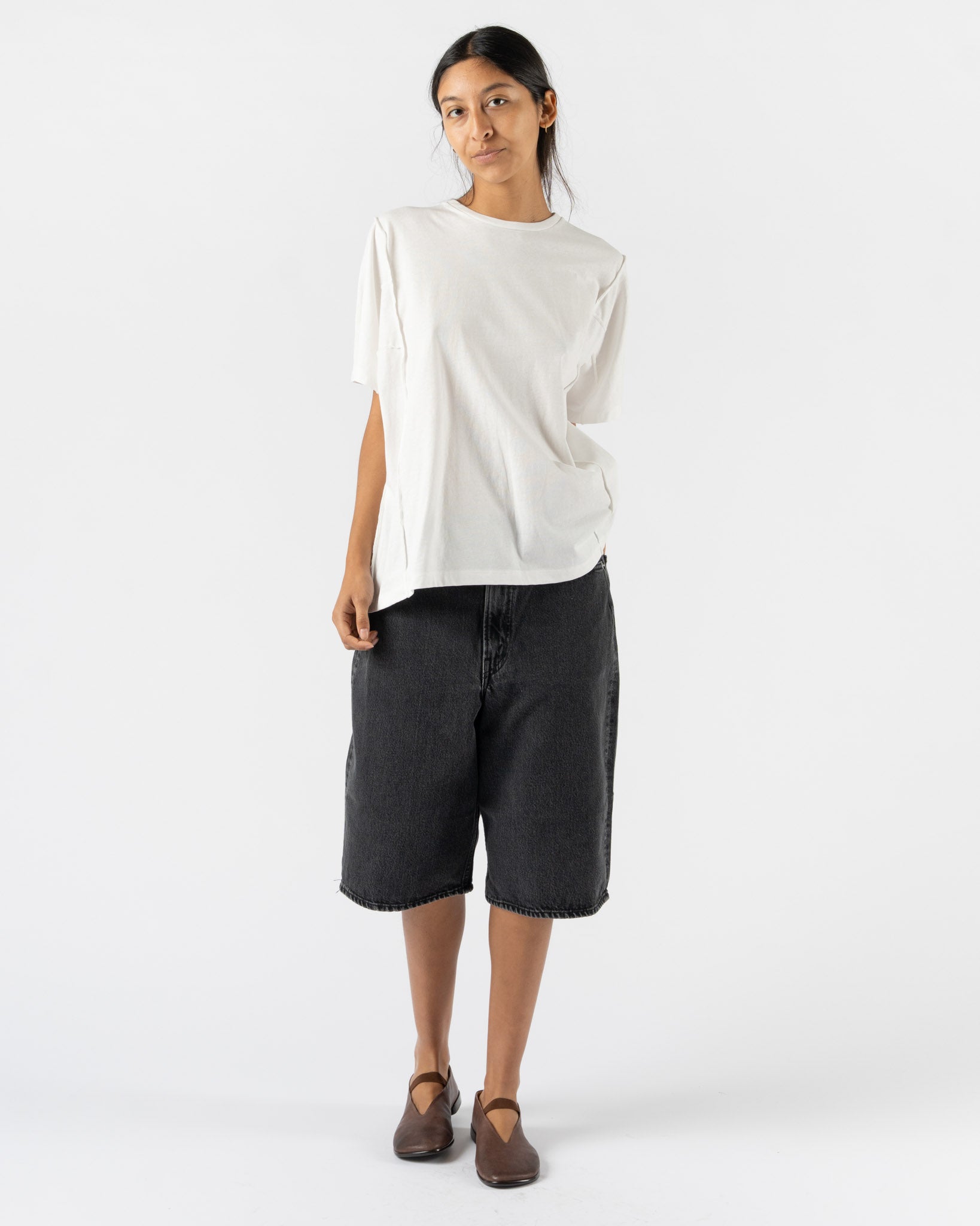 orSlow 101 Dad's Fit Denim Pants in Black Denim Stone Curated at